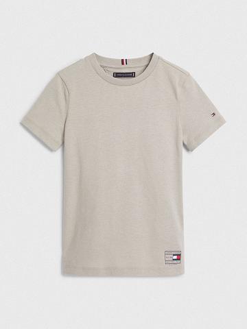 Fiú Tommy Hilfiger Natural Dye Póló Szürke | HU 2282SGL